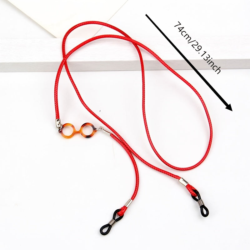 3pcs Leather Glasses Chain Multicolor Halter Non slip Glasses Strap