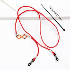 3pcs Leather Glasses Chain Multicolor Halter Non slip Glasses Strap