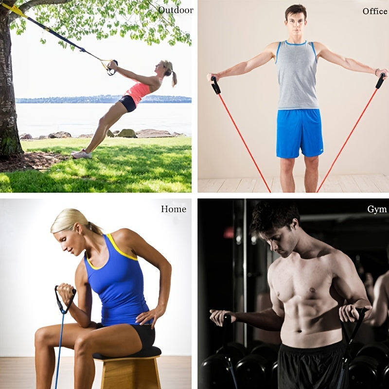 Resistance Band Set Full Body Workouts Strength Flexibility Tone