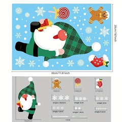 Festive Christmas Window Sticker Easy To Apply Reusable Decoration