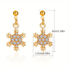 Christmas Snow Stud Earrings Party Jewelry Holiday Birthday Gift