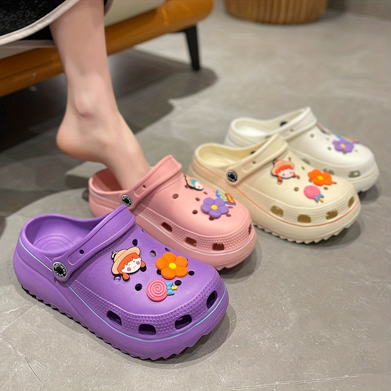 Women's Solid Hole Shoes Soft Casual Sandals