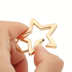 Zinc Alloy Plated Spring Buckle Carabiner Star Snap Hook