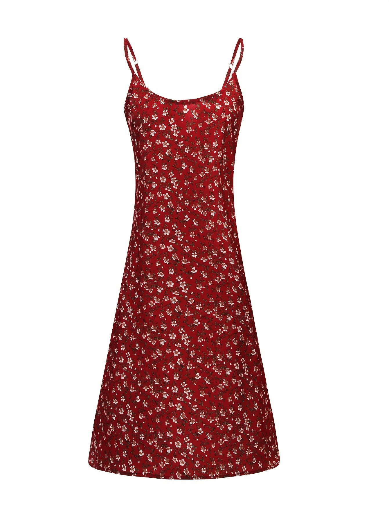 Floral Print V Neck Cami Summer Dress Sexy Backless Spaghetti Strap