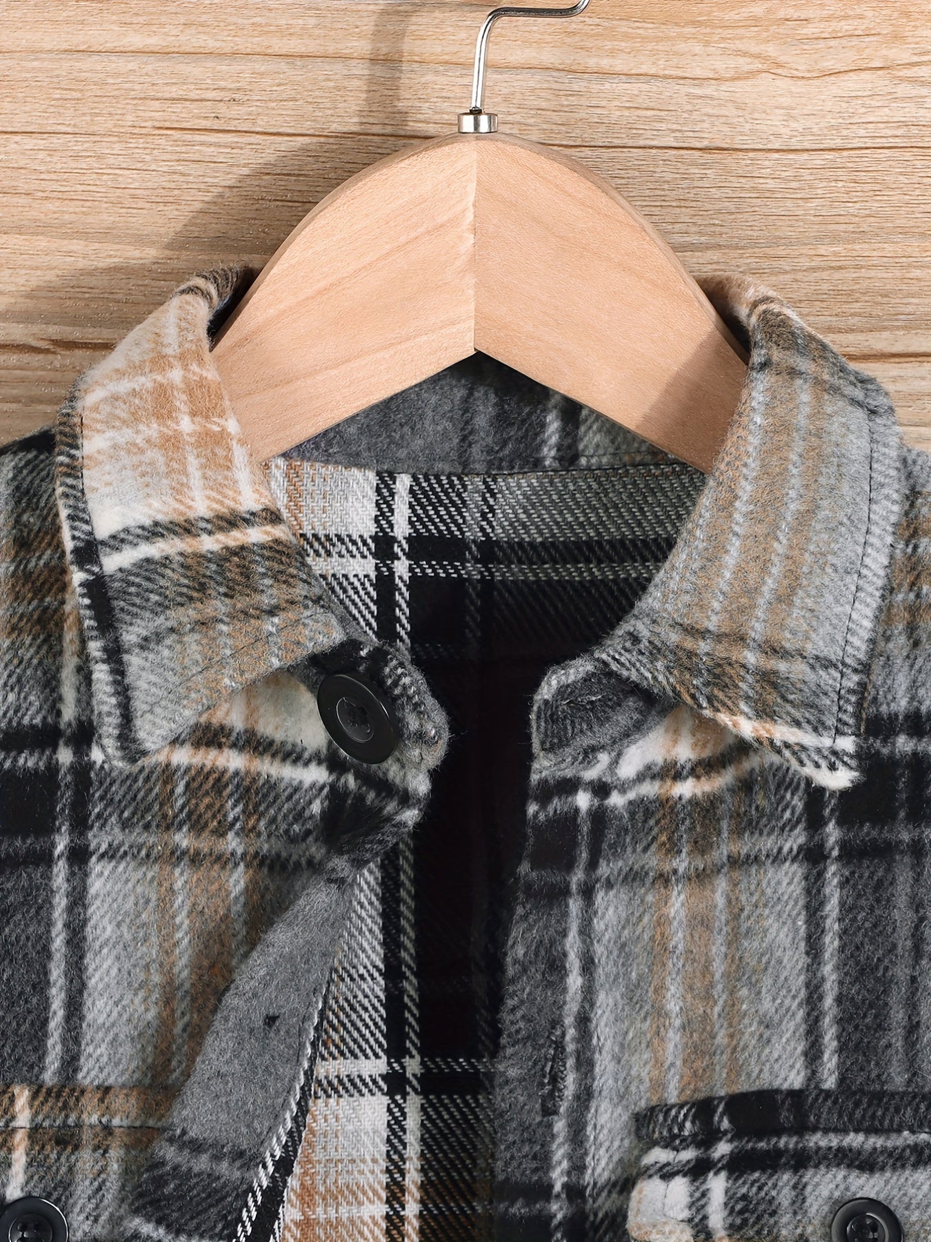 Boys Plaid Shirts Long Sleeve Button Down Tops Spring Fall Outwear Shirts
