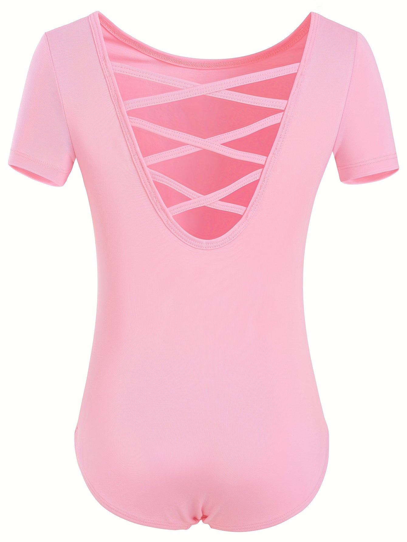 95 Cotton Girls Short Sleeve Dance Suit Slim Ballet Leotard