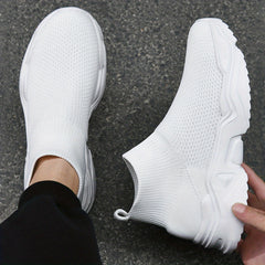 Men's Knitted Breathable Slip On Casual Shoes Lightweight Sock Shoes