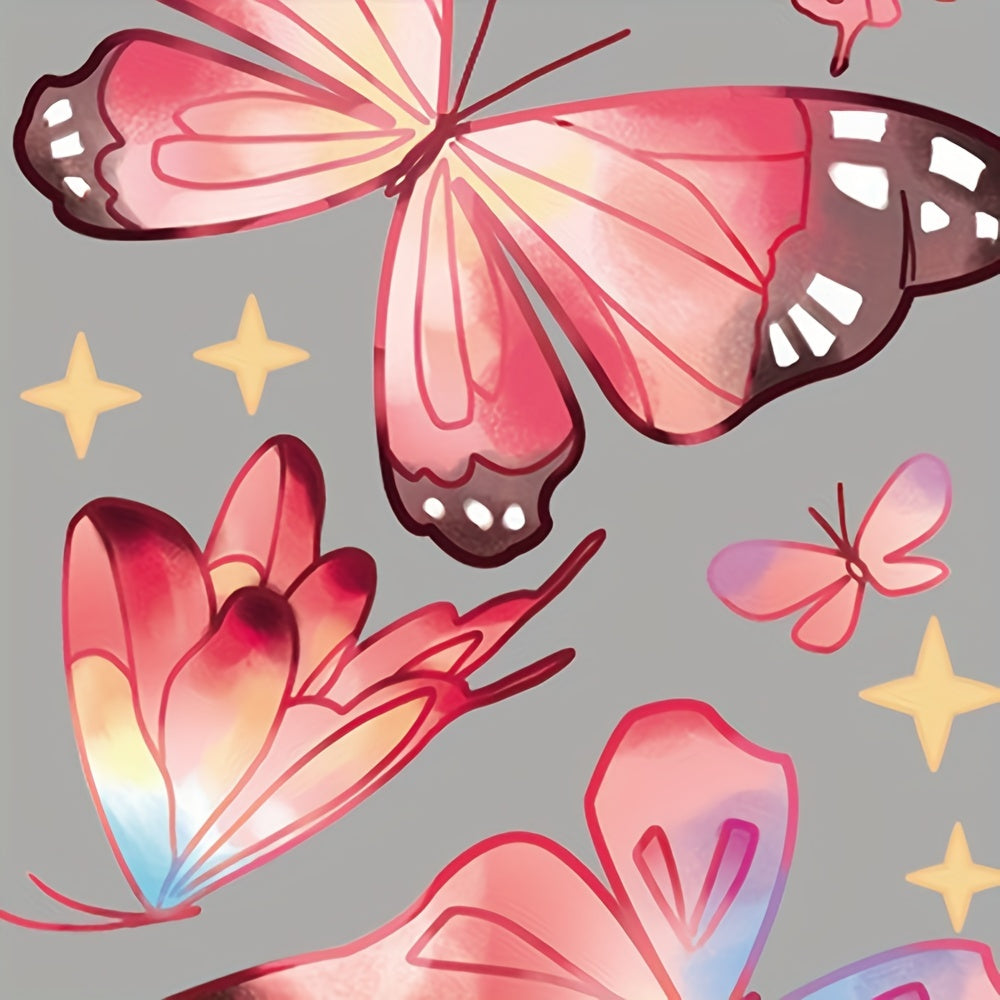 Butterfly Stickers Roll DIY Ice Crystal Transparent Stickers 2 Meters
