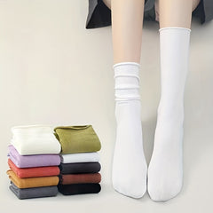 10 Pairs Comfy & Breathable Mid Tube Socks Women's Stockings
