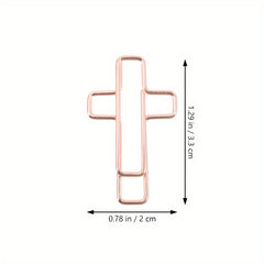 36pcs Cross Shaped Paper Clips Golden & Rose Paper Clips Study Supplies
