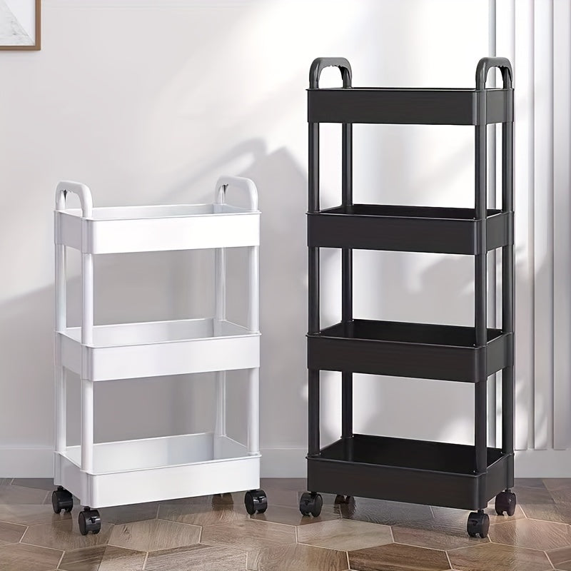 4-Tier Movable Storage Rack Snack Storage Organizer