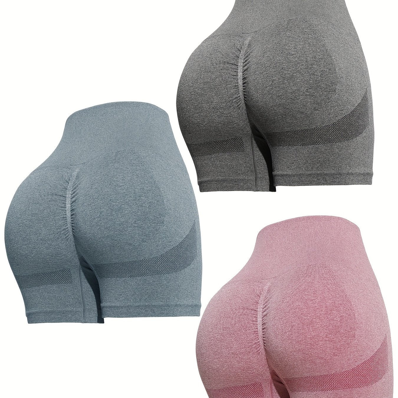 3 Pack Biker Shorts High Waist Sporty Leggings