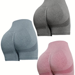 3 Pack Biker Shorts High Waist Sporty Leggings