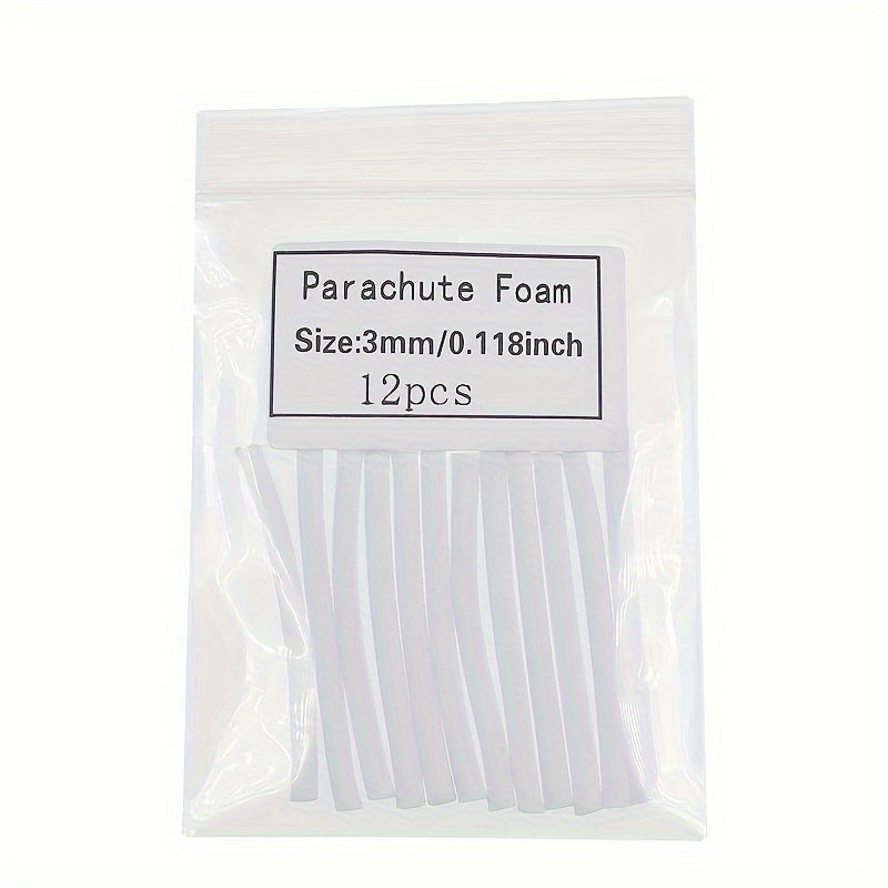 12pcs Dry Fly Parachute Foam for Fly Hooks Fishing Tackle