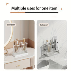 Flatware Organizer 2 Compartment With Draining Tray for Kitchen Utensils