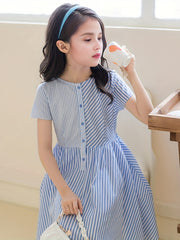 Girl's Striped Cotton Dress