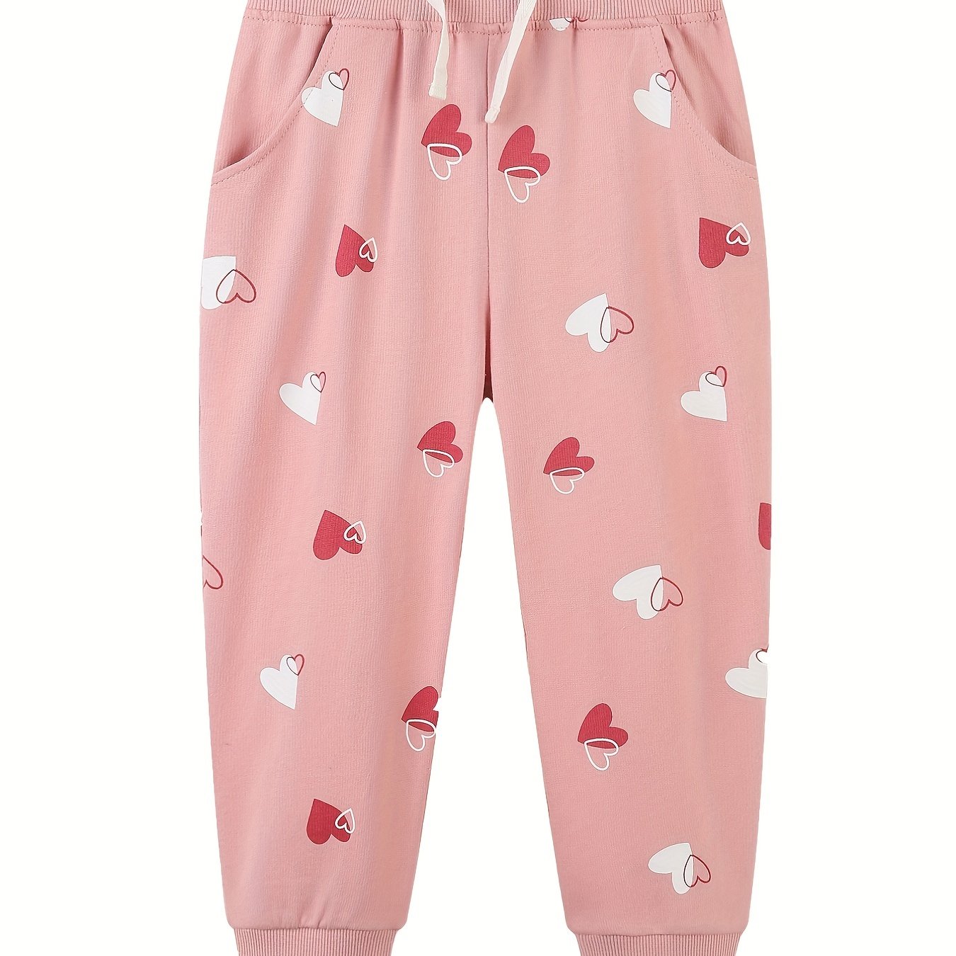 Girls' Jogger Sweatpants Drawstring Waist Casual Comfort Sports Trousers