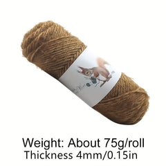 Squirrel Yarn Velvet Wool Thread Bright Silk Crocheting Knitting 4mm