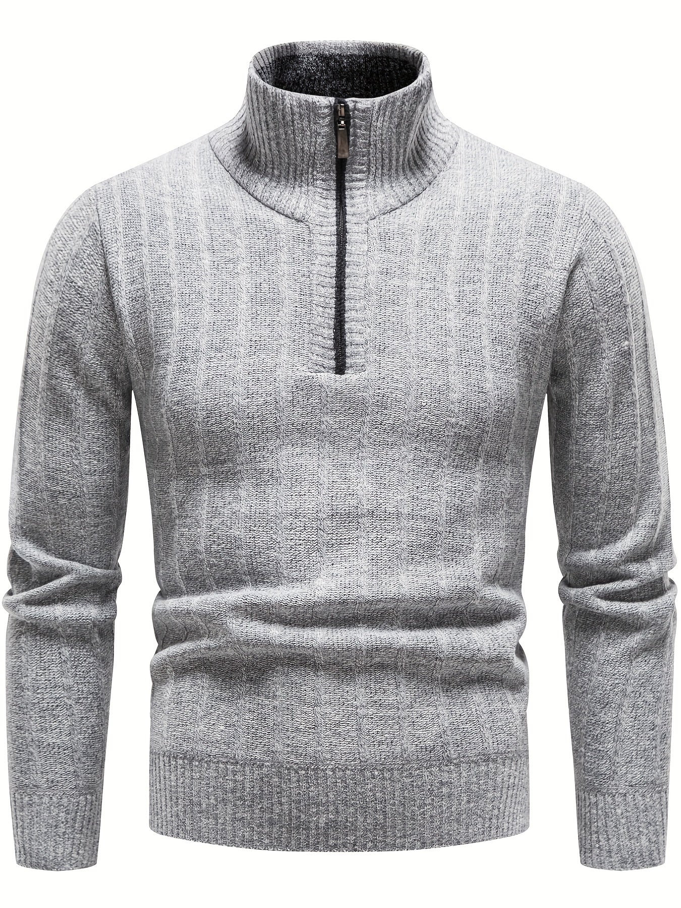 Men's Knitted Sweater Casual Warm Herringbone Pullover For Spring Fall