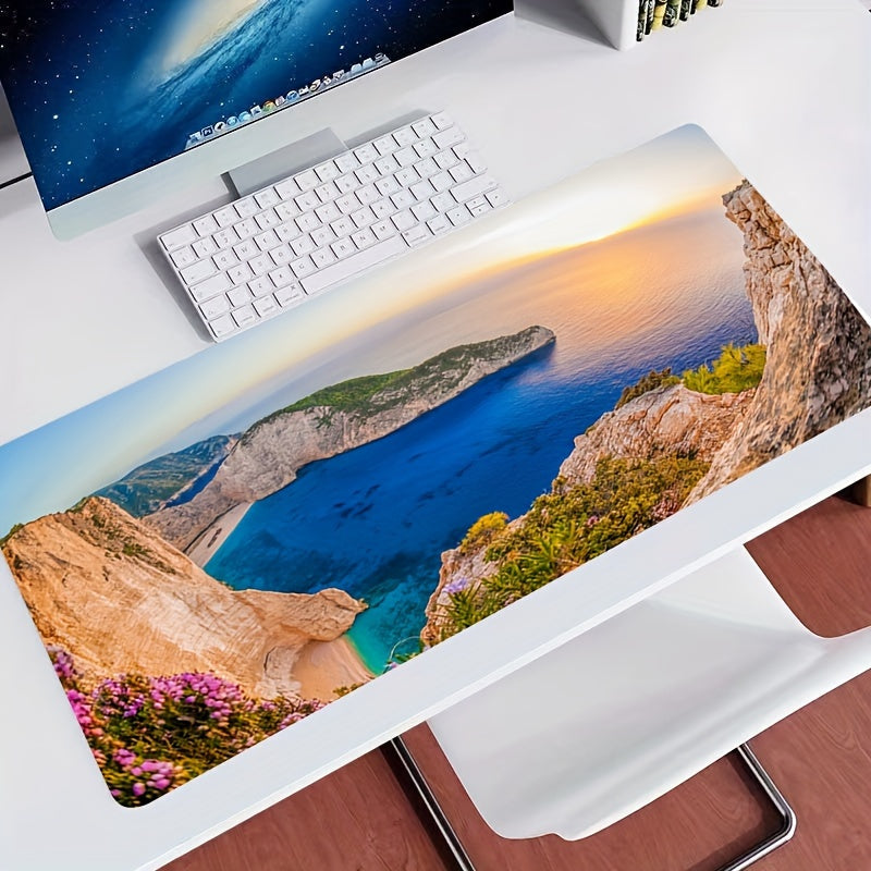 Beach And Seaside HD Landscape Large Mouse Pad Non Slip Gaming Mouse Pad