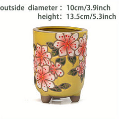 Hand-painted Meat Plant Flower Pot Yanxi Ceramic Flower Pot