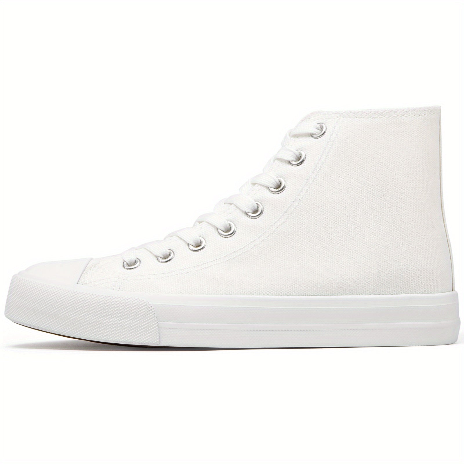 Women's High Top Canvas Lace Up Flat Walking Shoes