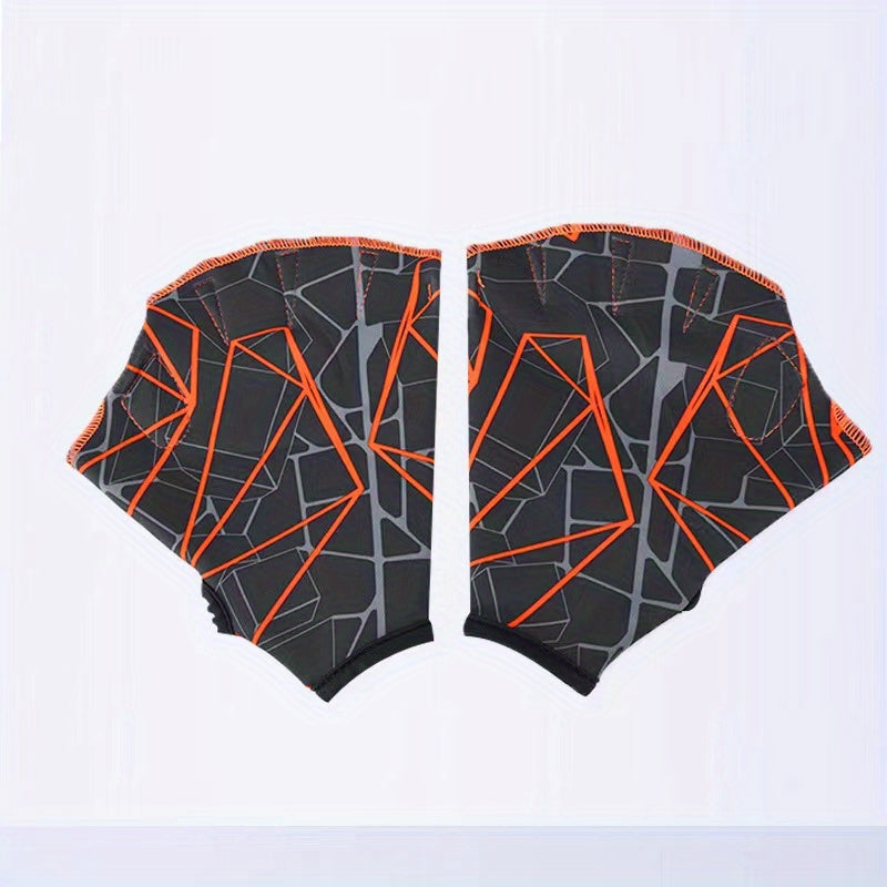 Open Finger Webbed Swim Glove with Elastic Nylon Paddle
