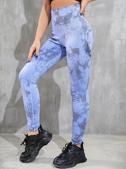Tie Dye High Waist Seamless Yoga Pants High Stretch