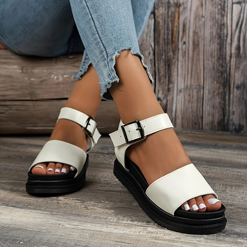 Women's Open Toe Beach Sandals Anti Slip Thick Bottom Outdoor Shoes