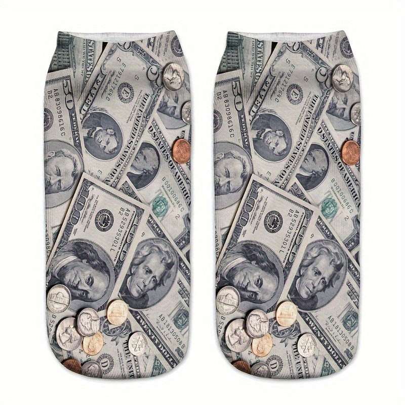 3D Dollar Printed Socks for Men and Women - Novelty Gift