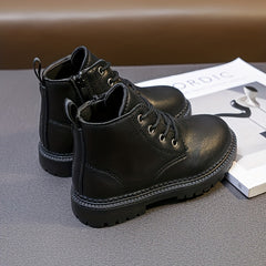 Girls Solid Ankle Boots with Zipper Lightweight Non Slip Boots