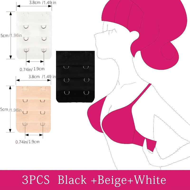 2 Hooks Bra Extenders Comfortable Adjustable Bra Band Women's Lingerie