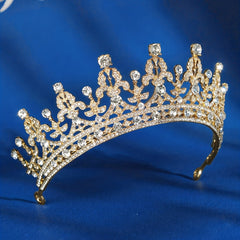 Rhinestone Baroque Crown Tiara Headband Bridal Wedding Headwear