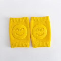 Boys Knitted Knee Pads Smiley Thermal Protector for Autumn Winter