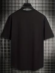 Letter In The Water Print Men's Graphic Crew Neck T shirt