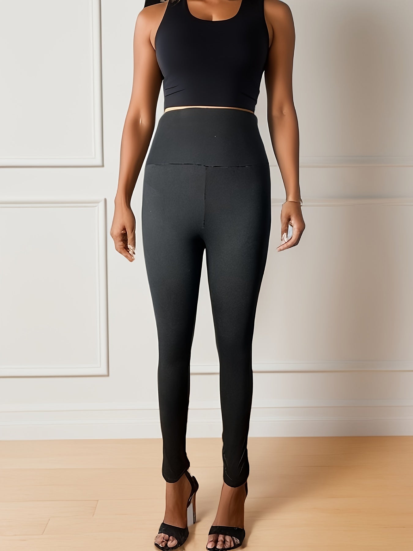 Sports Leggings Wide Waistband Yoga Leggings