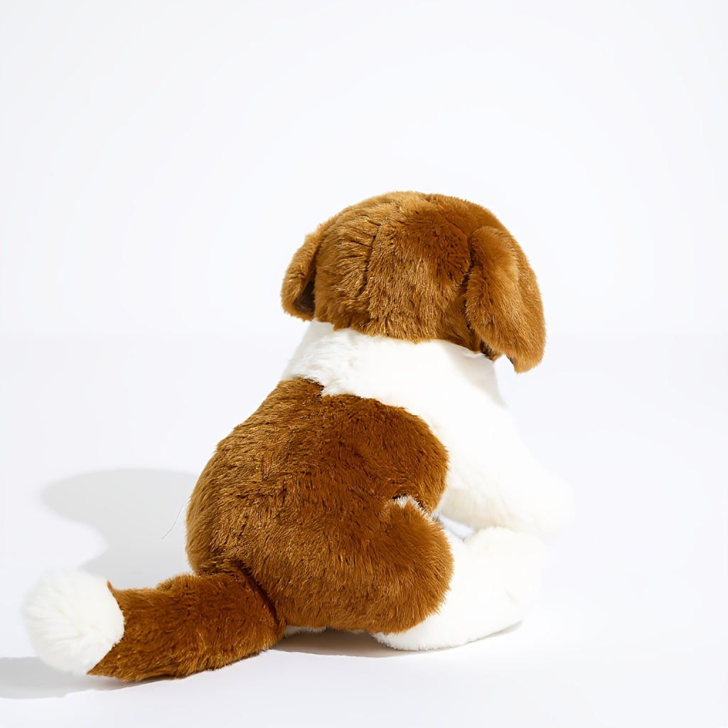 Large St Bernard Plush Dog Toy Soft Realistic Stuffed Animal
