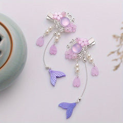 Vintage Chinese Style Faux Pearl Tassel Hairpin