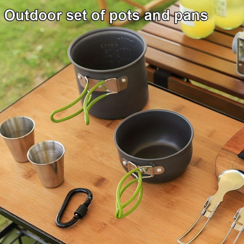 Portable Picnic Non Stick Pot Stainless Steel Cookware for Outdoor Camping