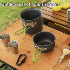 Portable Picnic Non Stick Pot Stainless Steel Cookware for Outdoor Camping