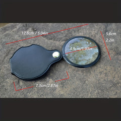10x Handheld Magnifying Glass, Foldable & Portable Pocket Magnifier