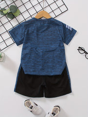 Boys Sports Outfit Set Quick drying T shirt & Shorts Kids Summer Clothes