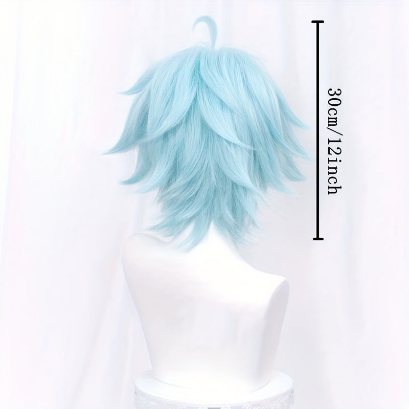 Short Light Synthetic Cosplay Wig for Halloween Party
