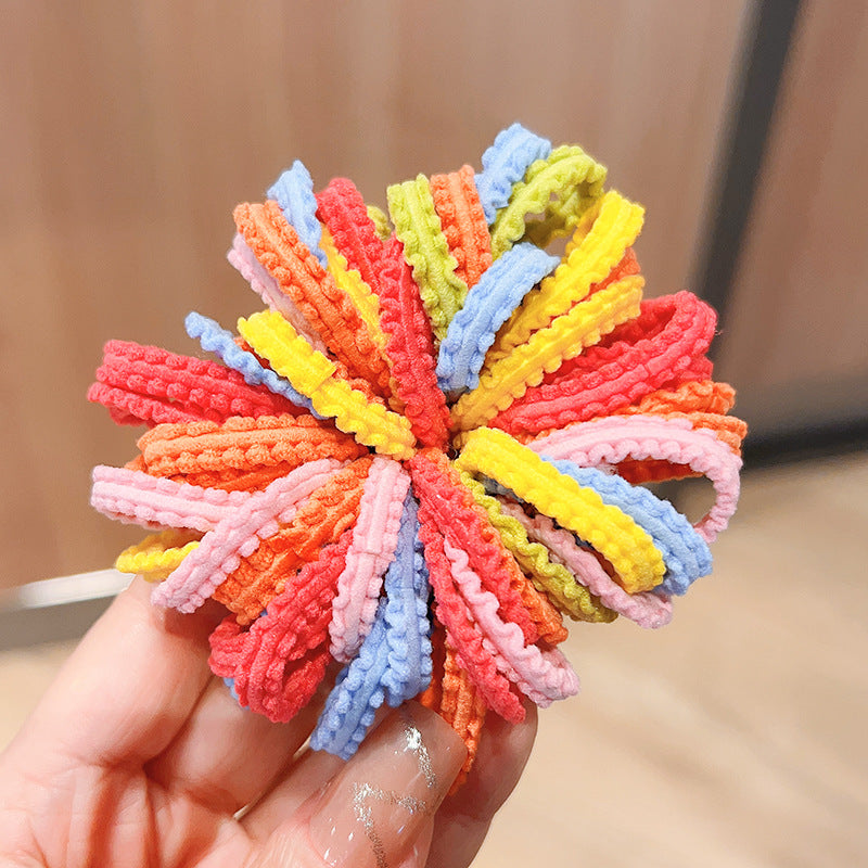 50pcs Children's Head Rope High Elastic Candy Hair Ring