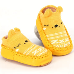 Cartoon Slip On Sock Shoes Baby Girls Toddler Lightweight Non Slip Flat Shoes
