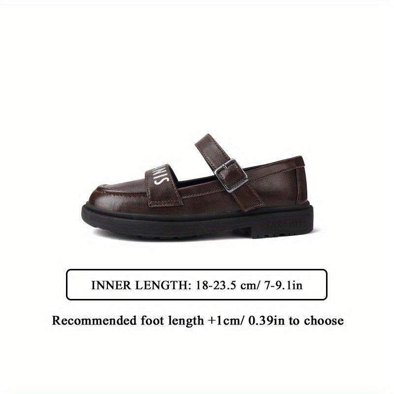 TARANIS Girls Loafer Shoes Casual Slip On Round Toe Oxford Dress Shoes