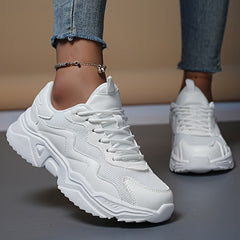 Women's Mesh Chunky Sneakers Non slip Comfort Lace up Athletic Dad Shoes