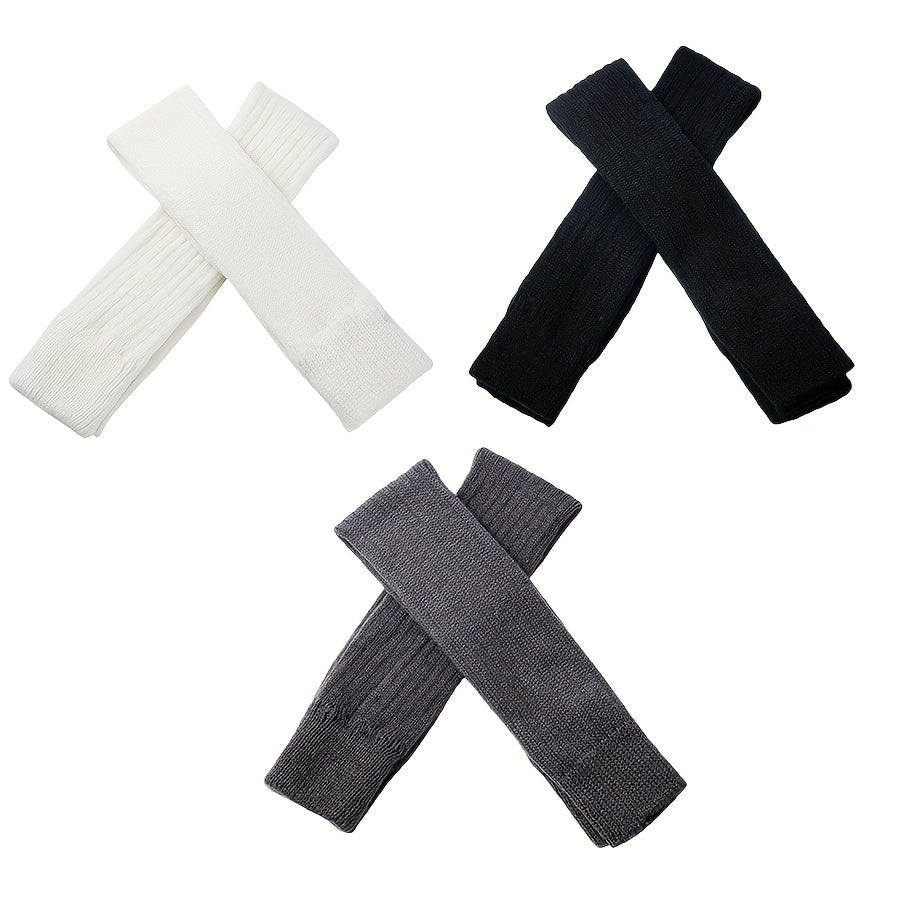 2 Pairs Knitted Thigh High Socks Women's Stockings