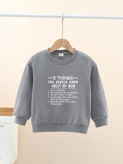 Casual Graphic Letter Print Sweatshirt For Boys