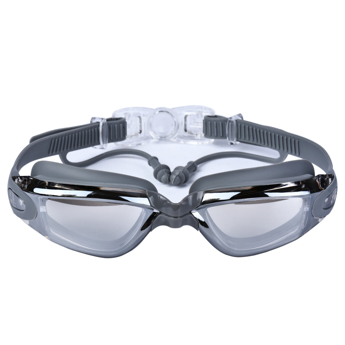 HD Electroplating Myopia Swimming Goggles with Earplugs